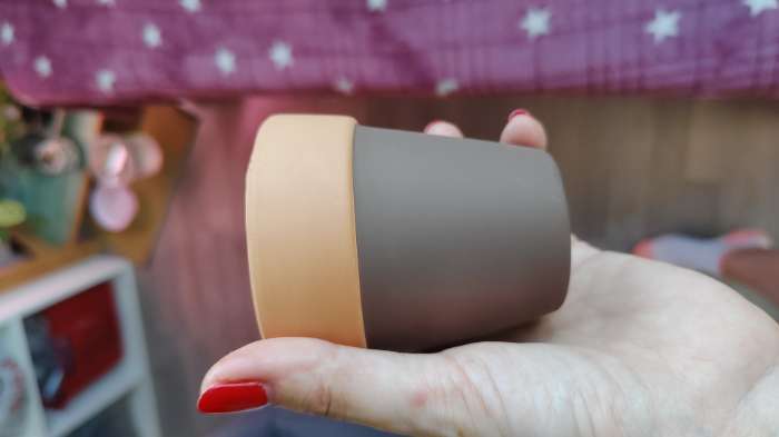 Фотография покупателя товара Горшок для цветов «Трапеция» керамический, 200 мл, 7×6.5 см, терракот - Фото 3