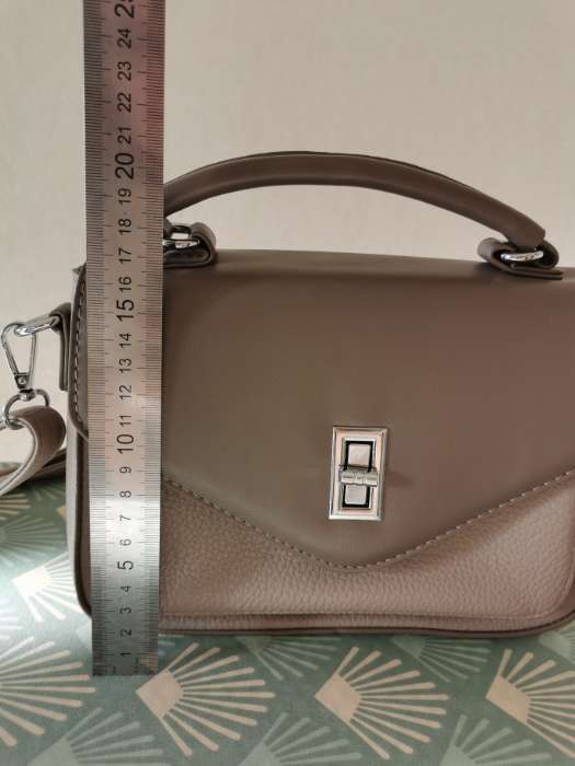 Фотография покупателя товара Сумка женская мессенджер TEXTURA на клапане, 24×7×16 см, молочная - Фото 5