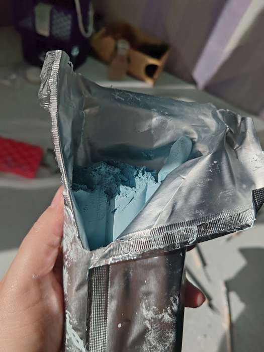 Фотография покупателя товара Глина для лепки «Луч. De Luxe», 500 г, не требует обжига, голубая - Фото 1