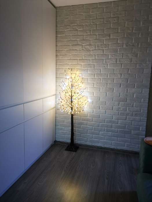 Фотография покупателя товара Светодиодное дерево 1.5 м, 224 LED, мерцание, 220 В, свечение белое - Фото 4