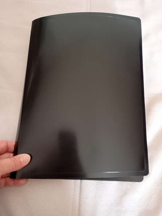 Фотография покупателя товара Папка с пружинным скоросшивателем А4, 500 мкм, корешок 15 мм, Calligrata, до 100 листов, чёрная - Фото 3