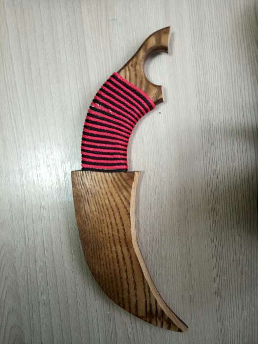 Фотография покупателя товара Сувенирное деревянное оружие "Керамбит", 22 см, массив ясеня - Фото 1