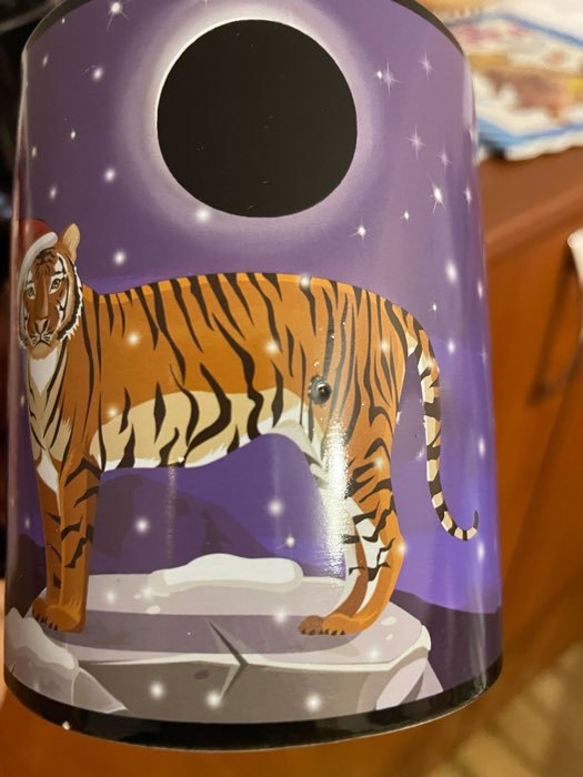 Фотография покупателя товара Кружка-хамелеон керамическая Доляна «Новый год. Снежный тигр», 350 мл - Фото 4