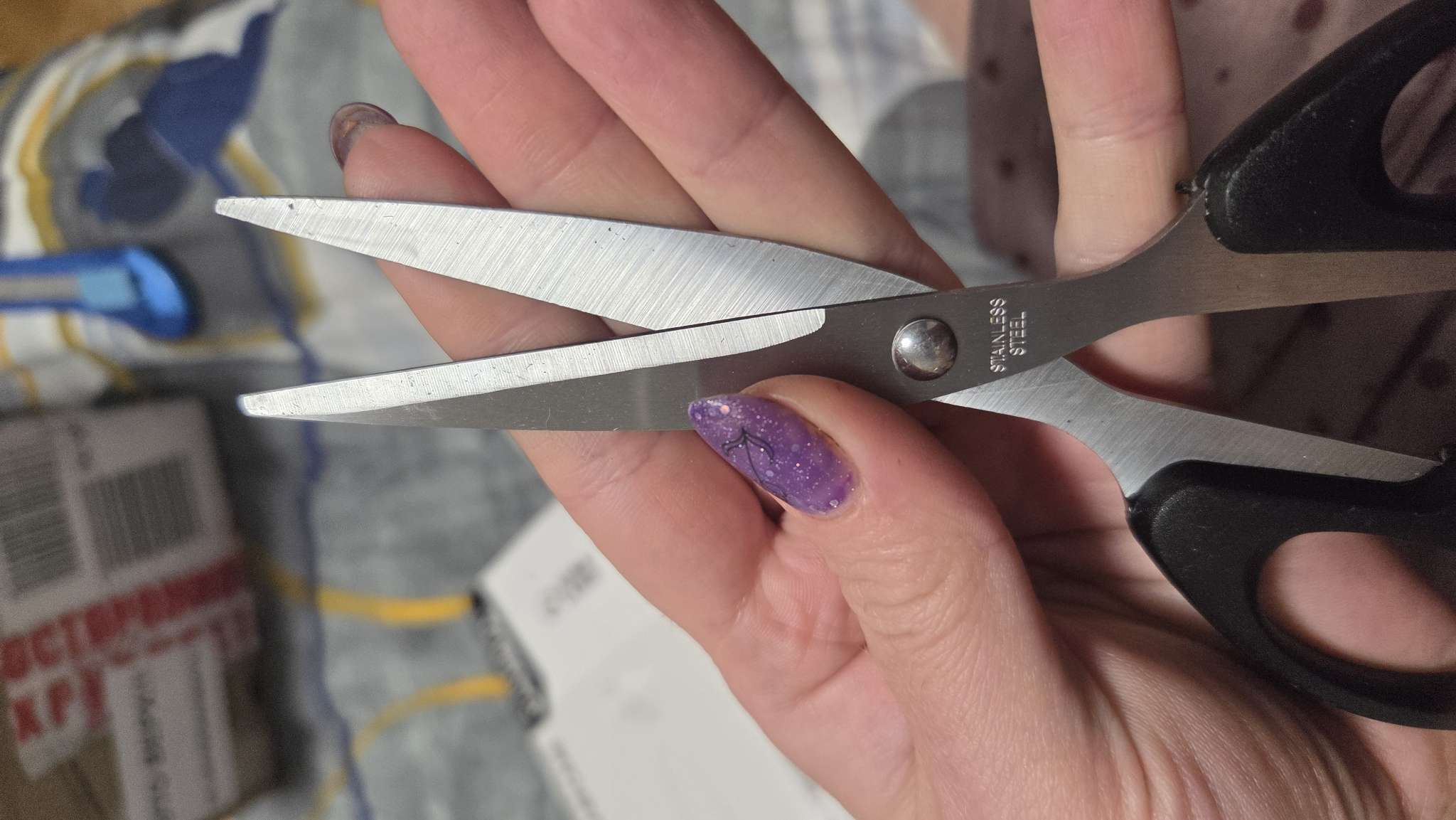 Фотография покупателя товара Ножницы канцелярские 13.5 см, Calligrata TOP, Офис пластиковые ручки, европодвес - Фото 1