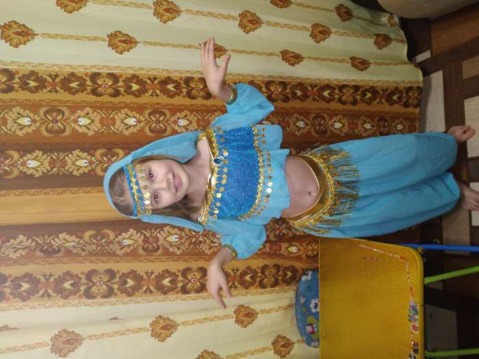 Фотография покупателя товара Карнавальный костюм «Принцесса Востока», текстиль, р. 28, рост 110 см - Фото 2