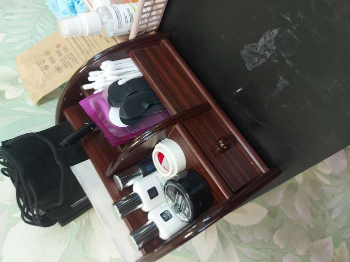 Фотография покупателя товара Органайзер 5 секций, 1 выдвижной ящик, серия Зебрано с кантом темным, 14×21 см - Фото 1