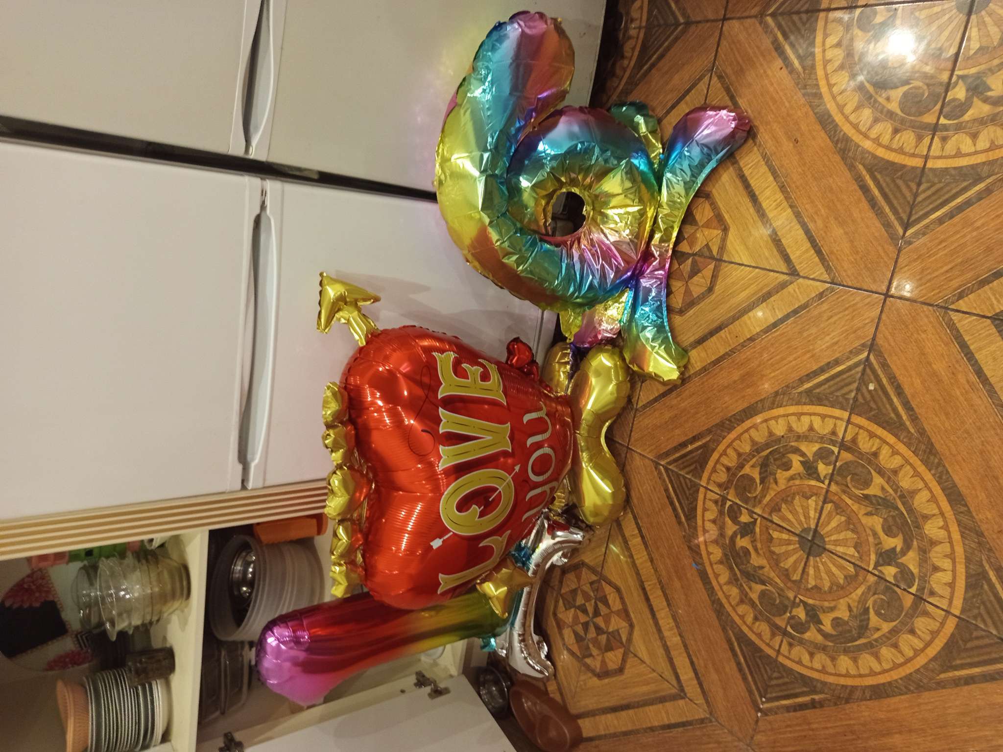 Фотография покупателя товара Воздушный шар фольгированный 40" «Цифра 6», на подставке, под воздух - Фото 37