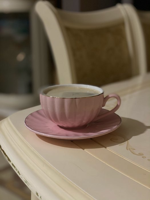 Фотография покупателя товара Чайная пара фарфоровая Доляна «Вивьен», 2 предмета: чашка 200 мл, блюдце d=15 см, цвет оранжевый - Фото 6