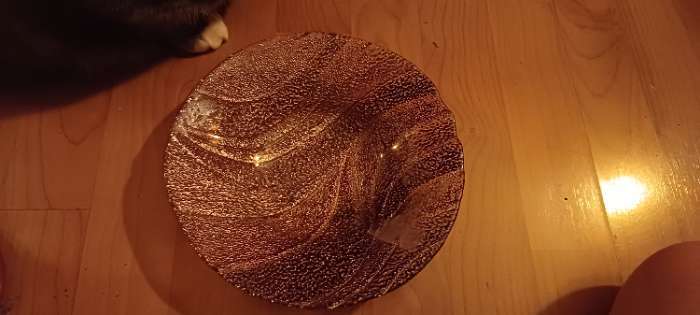 Фотография покупателя товара Тарелка «Драхна», d=21 см, стекло, бордовая - Фото 1