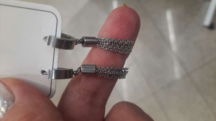 Фотография покупателя товара Пирсинг в ухо (моносерьга) «Кисточка», L=4.5 см, цвет серебро - Фото 1