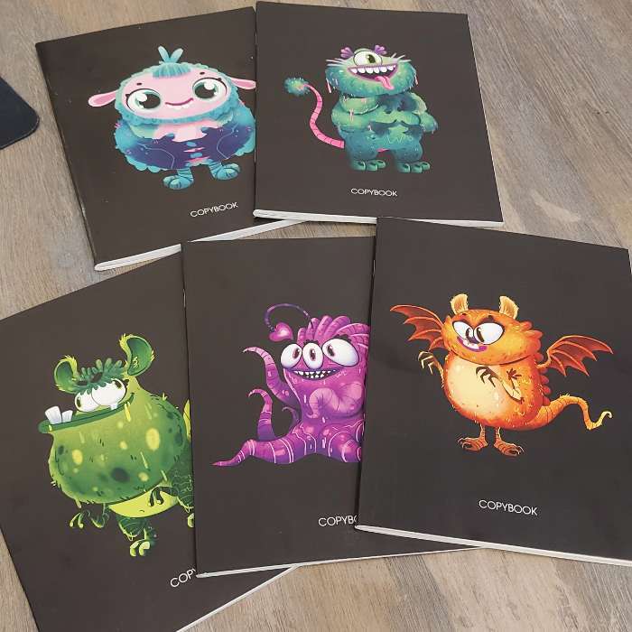 Фотография покупателя товара Комплект тетрадей из 5 штук, 48 листов в клетку Calligrata «Инопланетные друзья», обложка мелованный картон, блок офсет - Фото 1