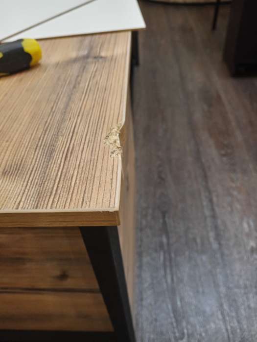 Фотография покупателя товара Тумба ТВА, 1600×450×600 мм, цвет пихта / металл чёрный муар - Фото 1