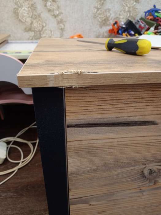 Фотография покупателя товара Тумба ТВА, 1600×450×600 мм, цвет пихта / металл чёрный муар - Фото 2