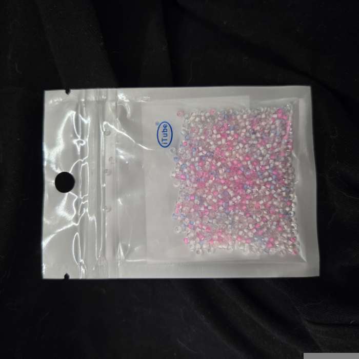 Фотография покупателя товара Бисер стекло 12/0 «Прозрачный. Цветная серединка. Цветные», 10 г - Фото 1