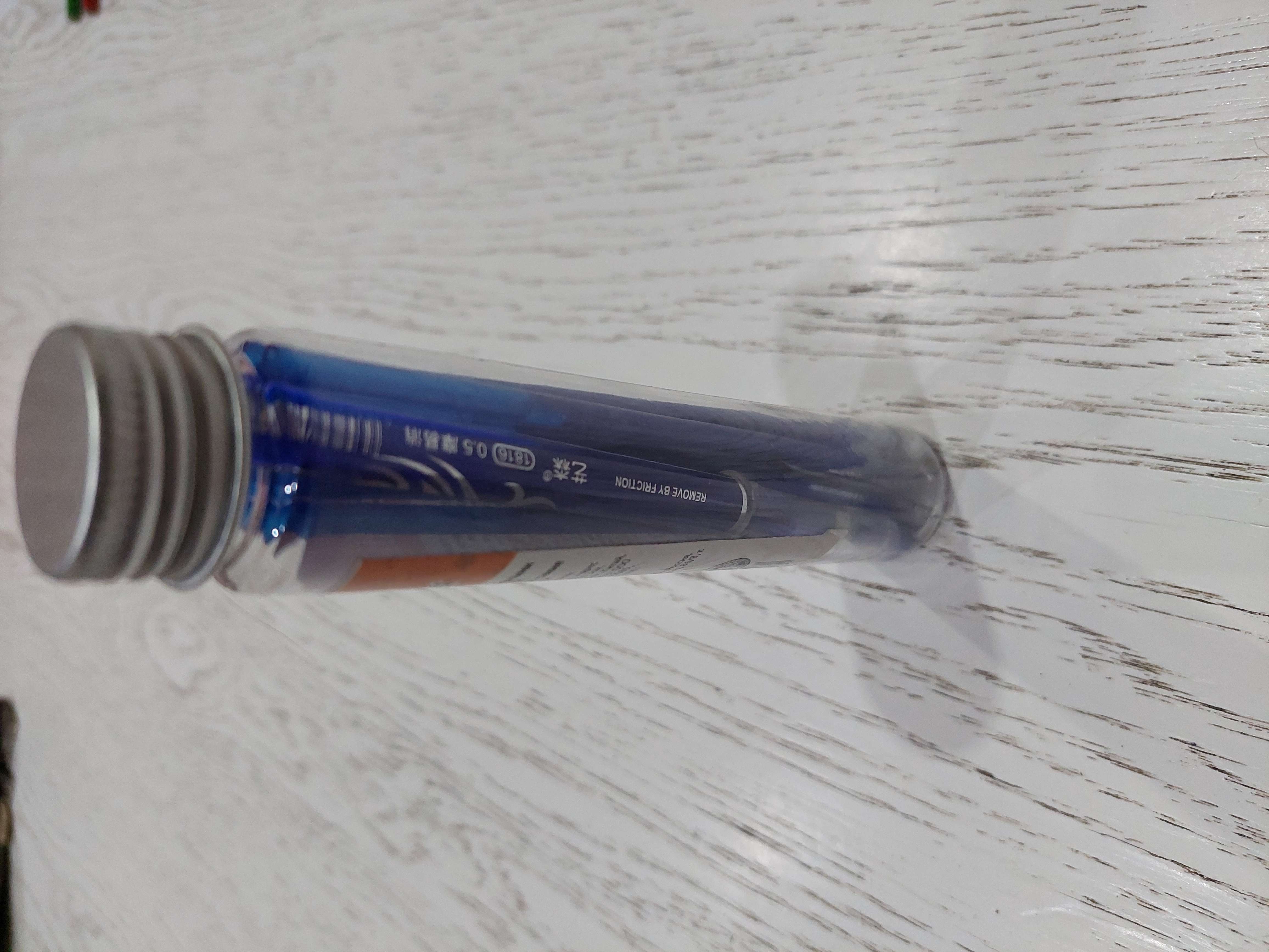 Фотография покупателя товара Набор ручка гелевая со стираемыми чернилами, пишущий узел 0.5 мм, чернила синие+9 синих стержней - Фото 37