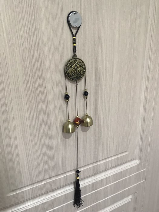 Фотография покупателя товара Музыка ветра «Слоны на монете», металл, 2 колокольчика, 37 см - Фото 1