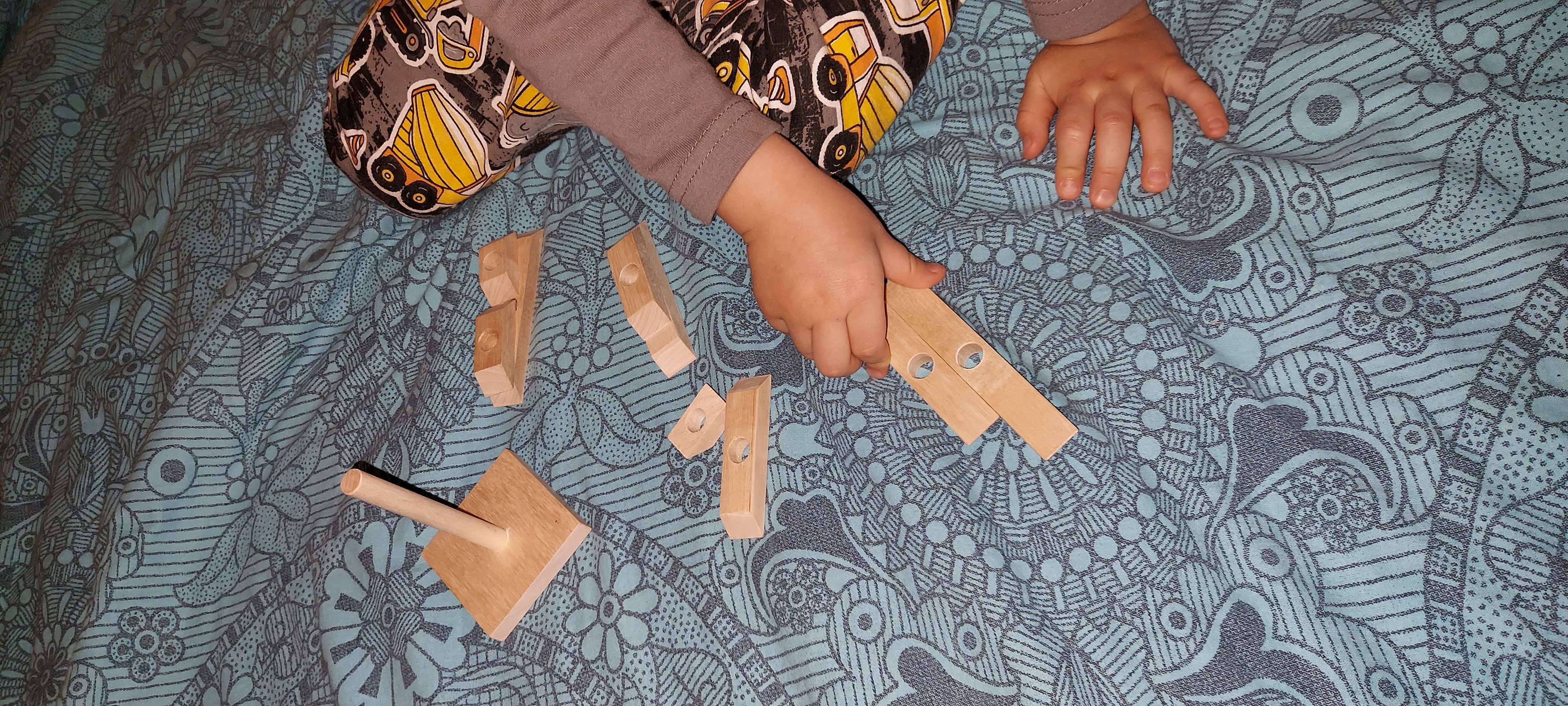 Фотография покупателя товара Детская пирамидка «Ёлочка», деревянная, материал: берёза - Фото 1