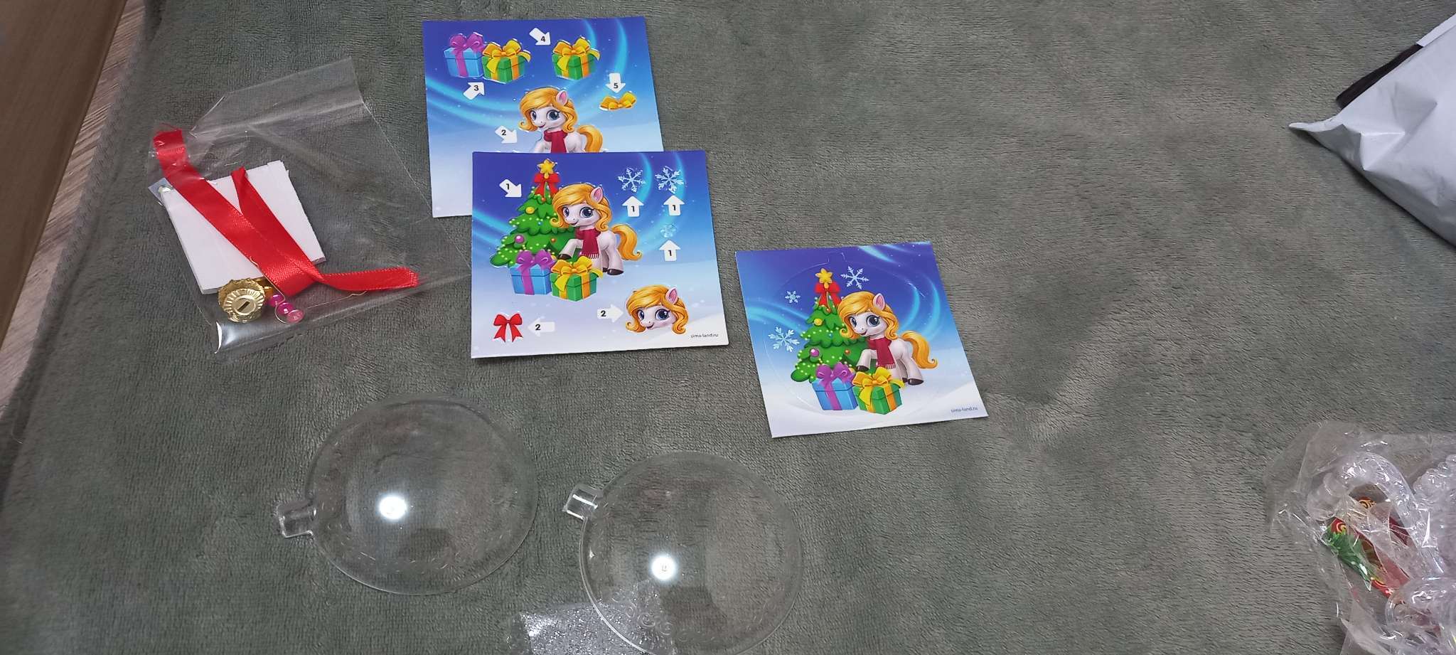 Фотография покупателя товара Елочный шар своими руками «Лошадка», набор для творчества - Фото 2