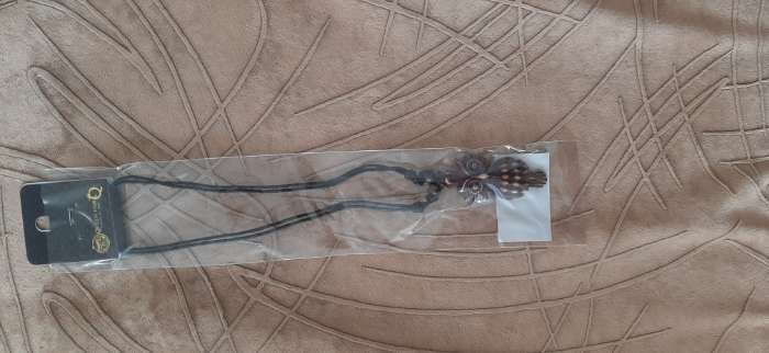 Фотография покупателя товара Кулон на шнурке «Филин», цвет коричнево-чёрный на чёрном шнурке, 80 см