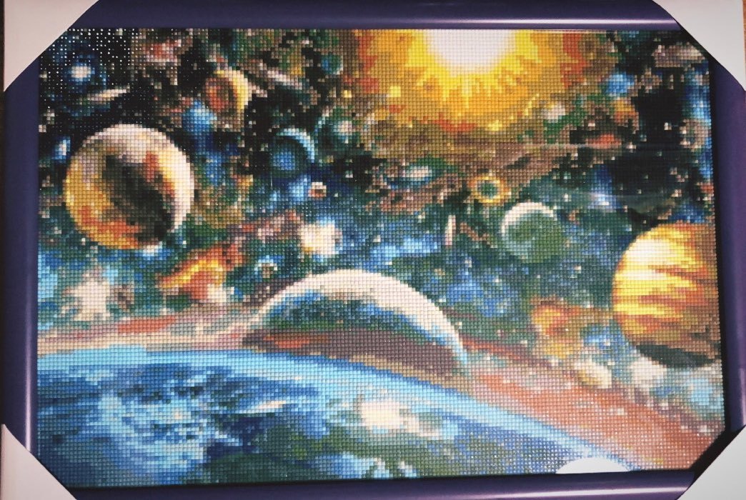 Фотография покупателя товара Алмазная мозаика «Космический микс» 45 × 30 см, 37 цветов