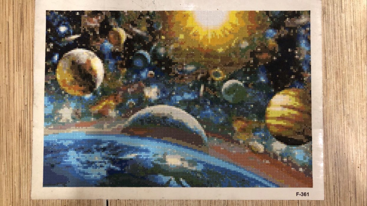 Фотография покупателя товара Алмазная мозаика «Космический микс» 45 × 30 см, 37 цветов - Фото 1