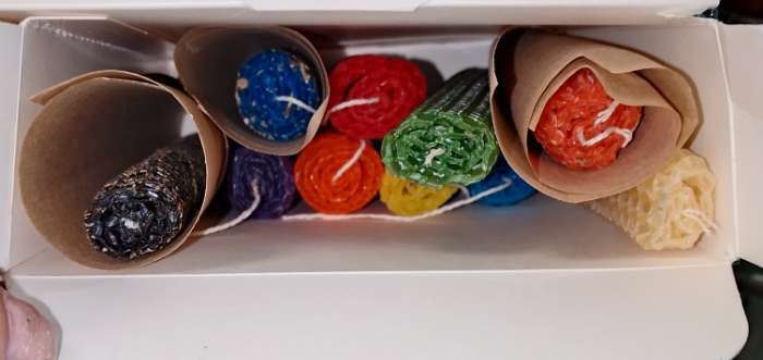 Фотография покупателя товара Вощина цветная для создания свечей, 10 цветов + фитиль - Фото 2