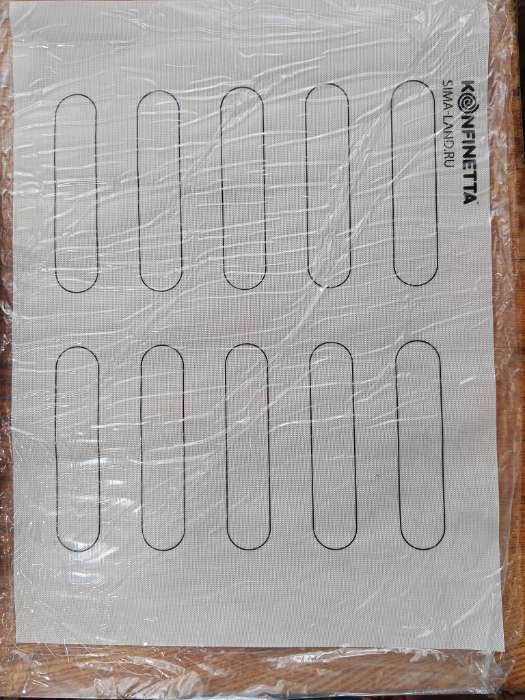 Фотография покупателя товара Коврик для выпечки армированный KONFINETTA «Эклер», силикон, 40×60 см, 0.4 мм, белый - Фото 3