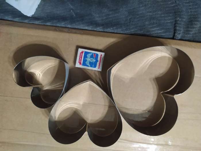 Фотография покупателя товара Набор форм для выпечки и выкладки «Сердце», 14х16х5 см, 3 шт