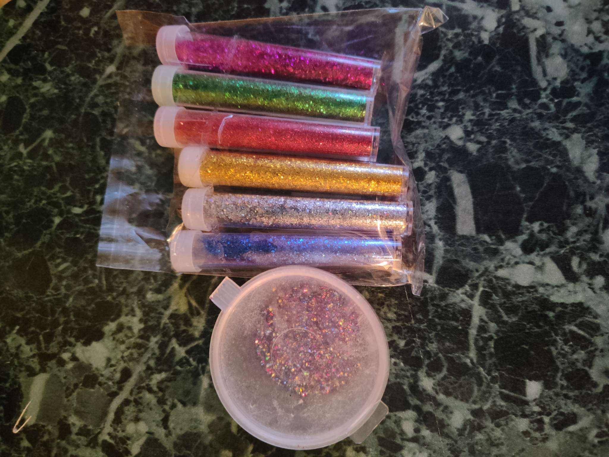 Фотография покупателя товара Косметический глиттер, набор 6 шт. по 10 г - Фото 1