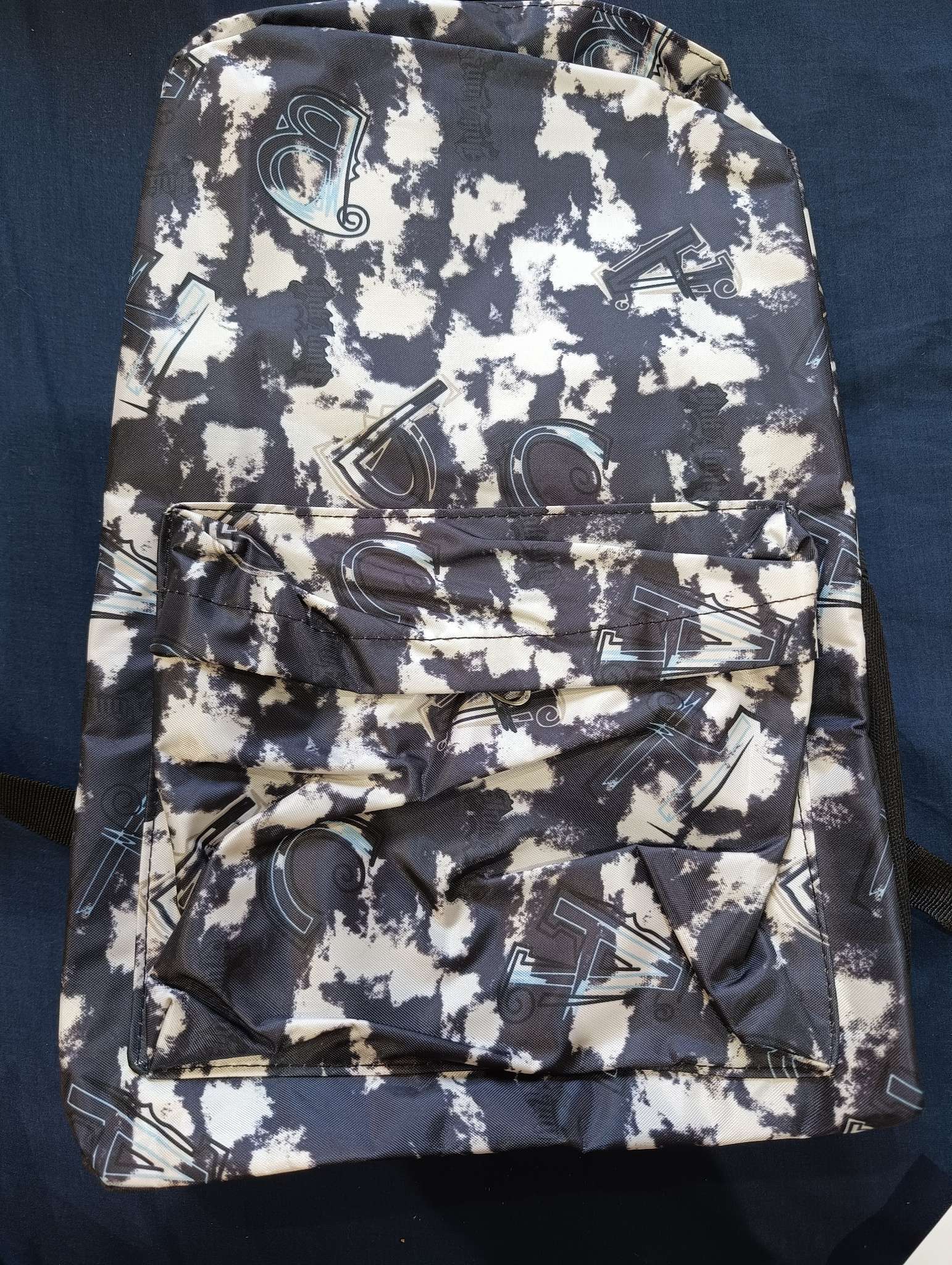 Фотография покупателя товара УЦЕНКА Рюкзак Буквы, 30×13×42, отд на молнии, 3 н/кармана, голубой - Фото 1