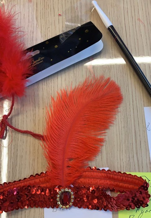 Фотография покупателя товара Карнавальный набор «Огненная красотка», повязка на голову, боа, мундштук - Фото 1