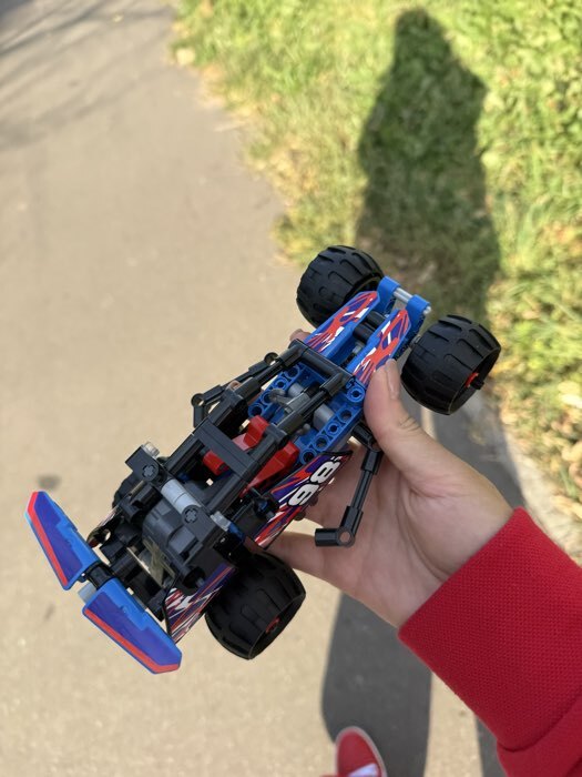 Фотография покупателя товара Конструктор гоночная машина «Багги» Brick TechBricks, инерционный, 160 деталей, 6+ - Фото 2