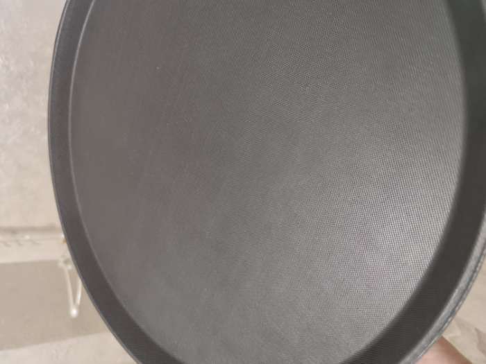Фотография покупателя товара Поднос прорезиненный круглый, d=35 см, цвет чёрный - Фото 1