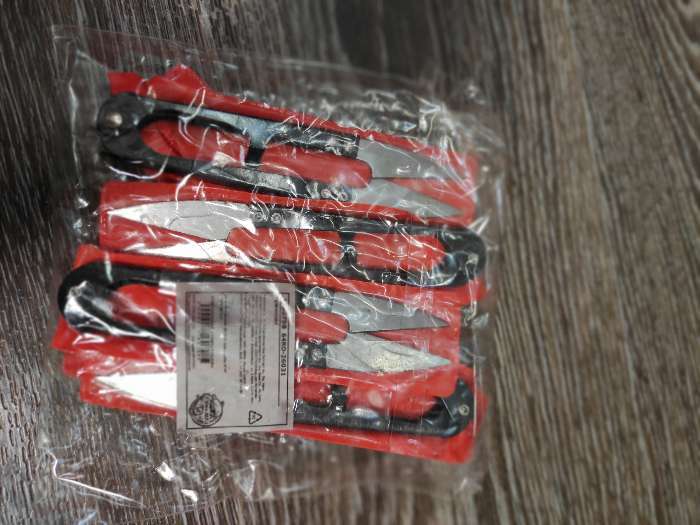 Фотография покупателя товара Ножницы для обрезки ниток, 10,5 см, цвет МИКС - Фото 7