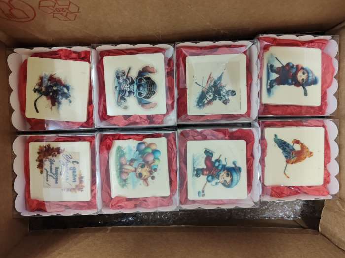 Фотография покупателя товара Коробка для печенья, белая, 10.5×20×3 см - Фото 7