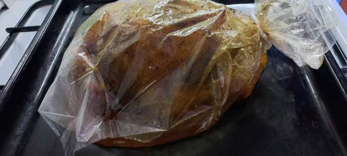 Фотография покупателя товара Пакеты для запекания Доляна, 30×40 см, 4 шт, с завязками - Фото 2