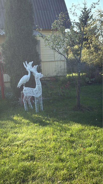 Фотография покупателя товара Светодиодная фигура «Кружевной олень» 60×105×18 см, металл, 31 В, мерцание, свечение белое - Фото 1