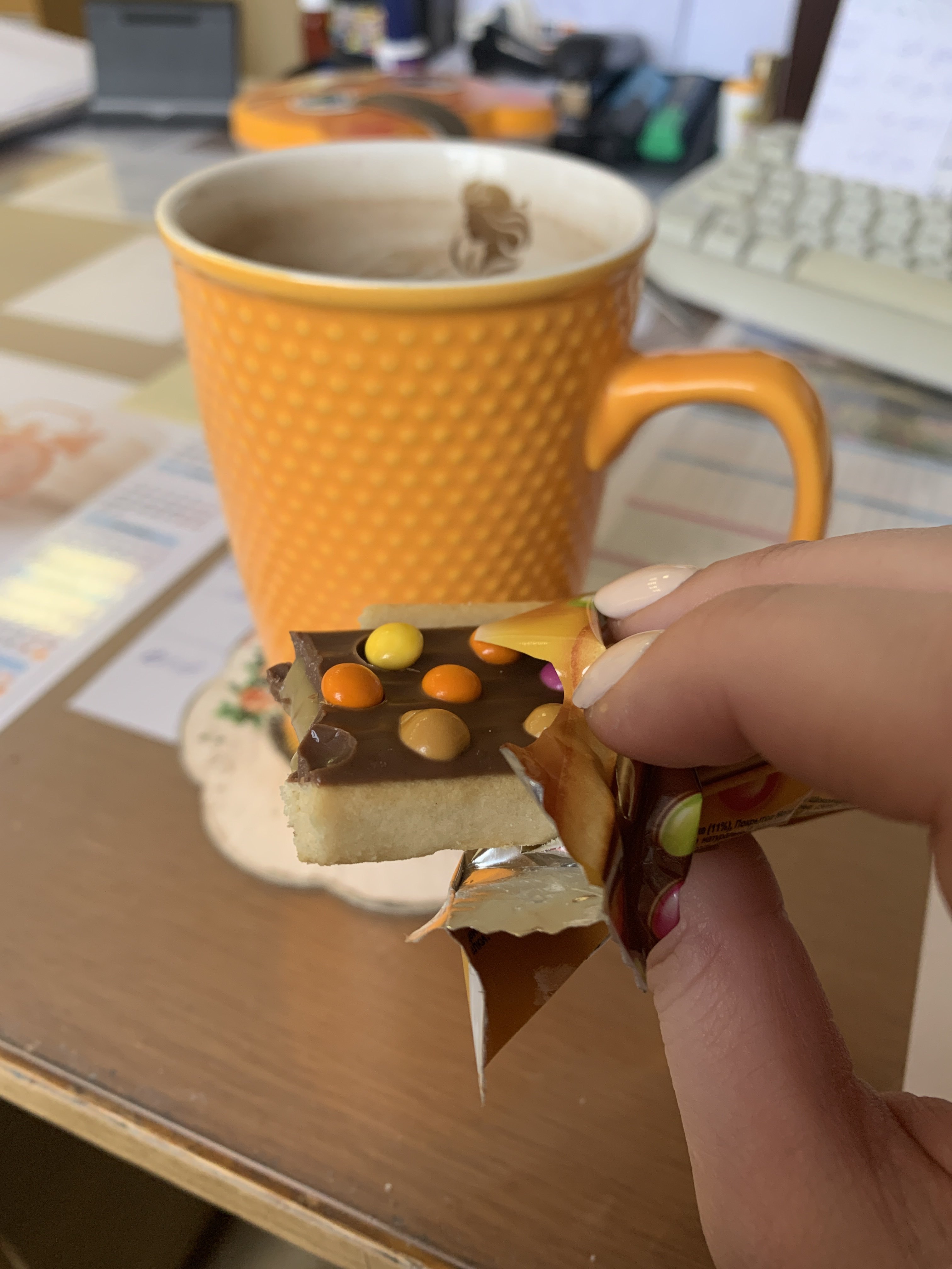 Фотография покупателя товара Печенье Papita Caramel с карамелью и драже-конфетами, 33 г