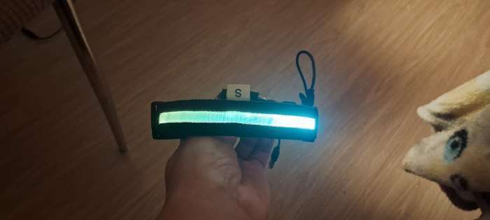 Фотография покупателя товара Ошейник с подсветкой, зарядка от USB, размер S, ОШ 34-41 см, 3 режима, черный - Фото 1