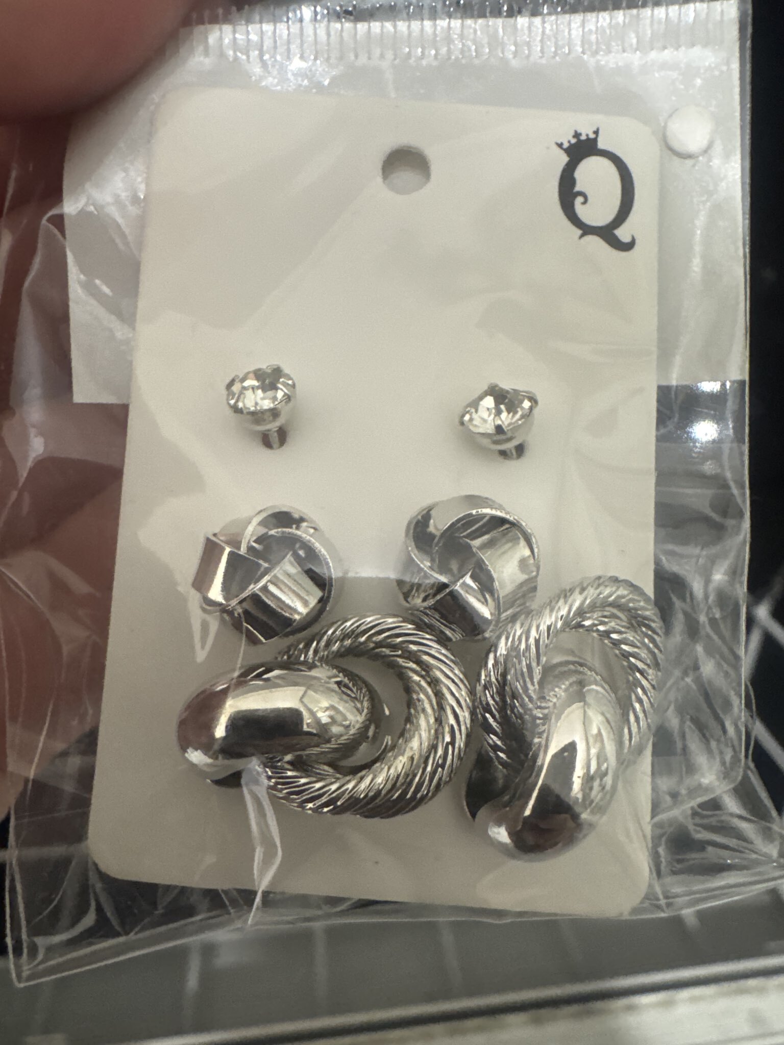 Фотография покупателя товара Серьги QF «Классика», набор 3 пары, кольца, цвет золото - Фото 1