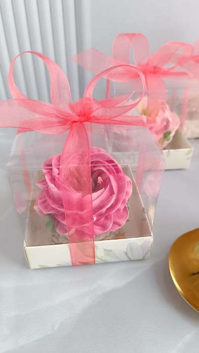 Фотография покупателя товара Коробка сборная с PVC крышкой, «Ромашки», 10×10×10 см - Фото 2