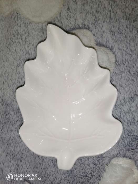 Фотография покупателя товара Соусник «Лиственник», 14×10×3 см, керамика, белый - Фото 6