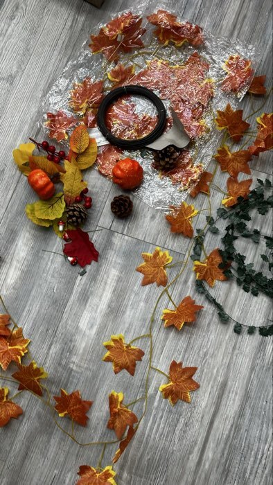 Фотография покупателя товара Осенние листья и шишки, декор для творчества «Осень» - Фото 1