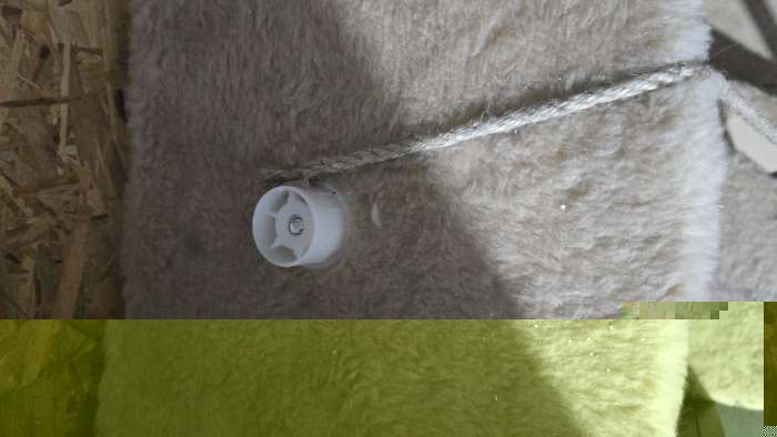 Фотография покупателя товара Комплекс для кошек с когтеточкой, угловой, с гамаком, 48×48×171 см, джут, искусственный мех, беж - Фото 5