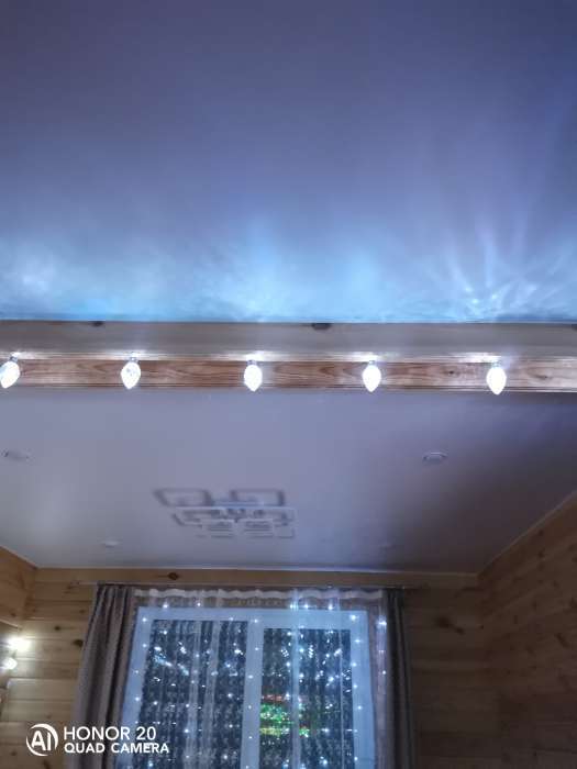 Фотография покупателя товара Гирлянда «Нить» 3 м с насадками «Лампочки шары», IP20, прозрачная нить, 80 LED, свечение синее, 8 режимов, 220 В - Фото 3