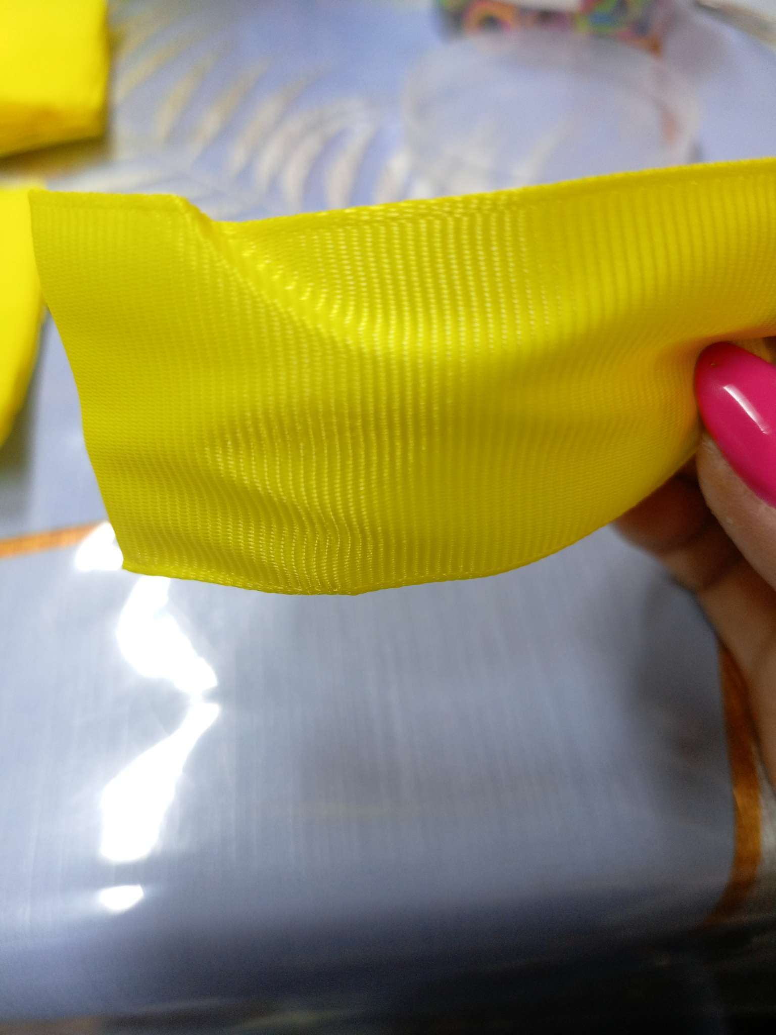 Фотография покупателя товара Лента репсовая, 25 мм, 23±1 м, жёлтая №15 - Фото 1