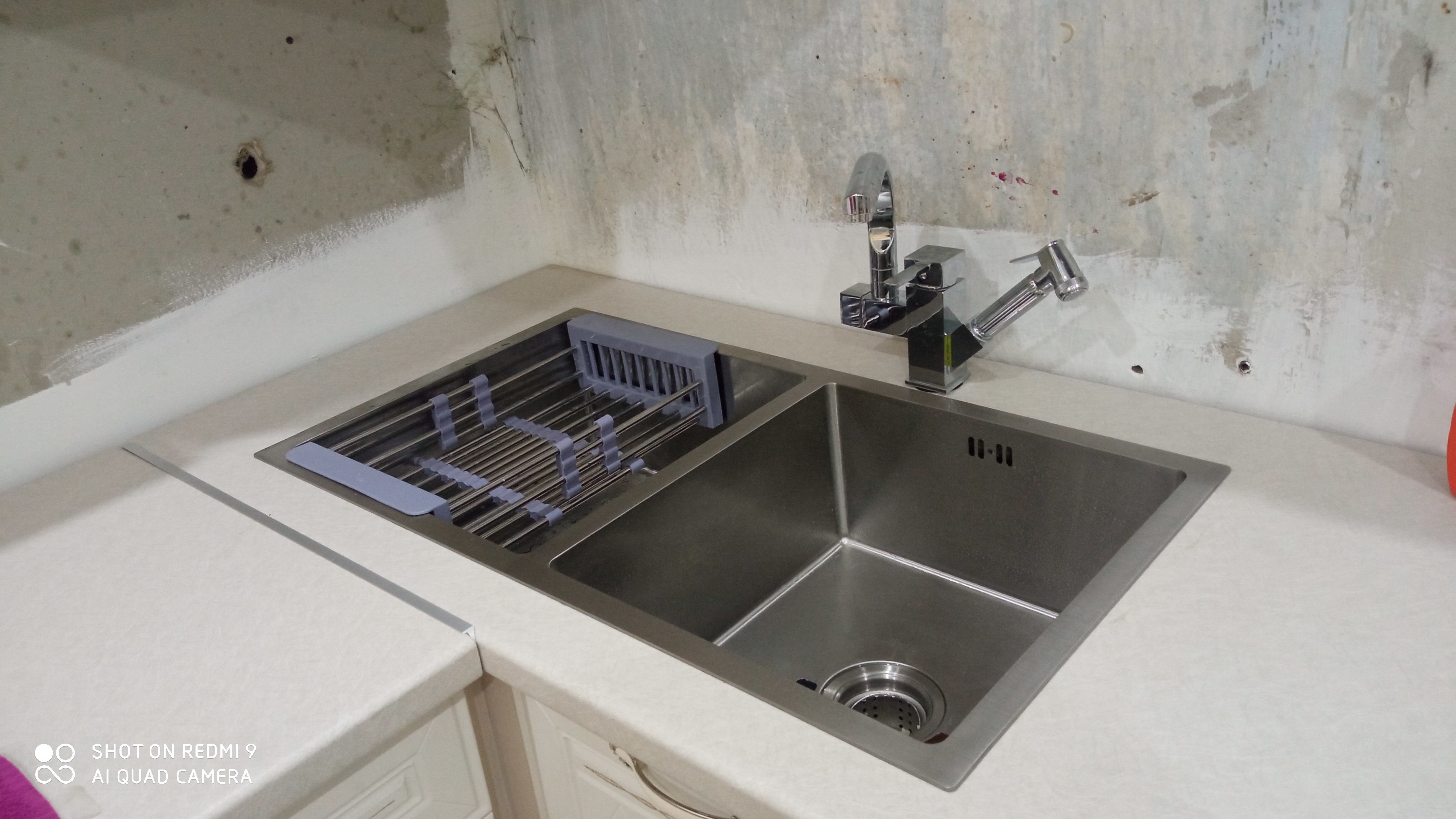 Фотография покупателя товара Смеситель для кухни Accoona A4491, с гигиеническим душем, латунь, хром - Фото 2