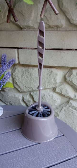 Фотография покупателя товара Ёршик для унитаза «Капри», 14×12.5×37 см, с подставкой, коричневый - Фото 1