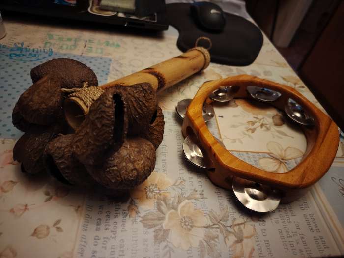 Фотография покупателя товара Сувенирный музыкальный инструмент "Тамбурин" 17х16х3 см - Фото 1