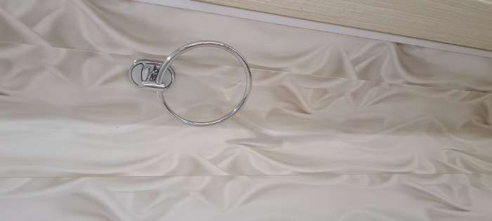 Фотография покупателя товара Держатель для полотенец одинарный, кольцо Accoona A11208, цвет хром - Фото 2